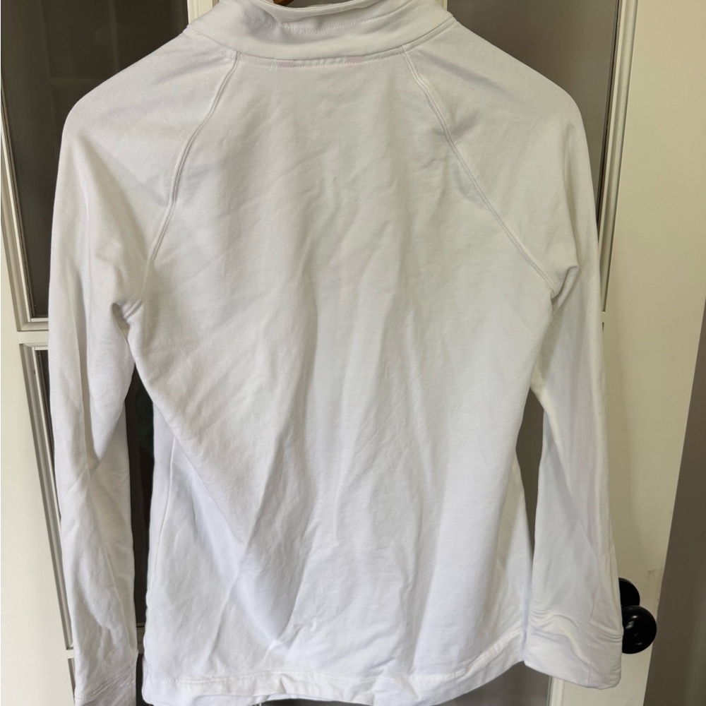 White Lilly Pulitzer Popover with Ruffled Front Size Small - Picture 3 of 4